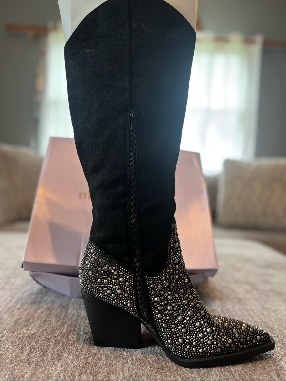 Madden Girl Apple Women’s Embellished Western Boots Black Size 10 - Picture 3 of 10